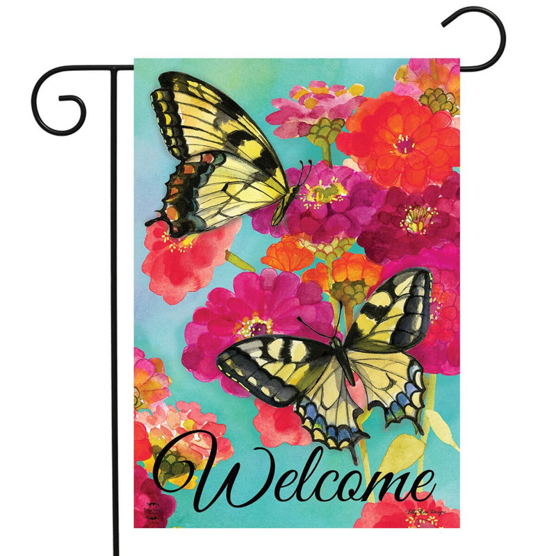 Drapeau de jardin Morning Butterflies