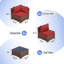 Dinyu Wicker 10 - Person Modular Patio Conversation Set with Cushions-408647183