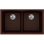 Évier de cuisine à double cuve encastrée avec diviseur turquoise Quartz Classic 33 po x 19 po x 10 po