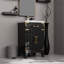 Meuble-lavabo simple en chêne noir 20 po, 18 po, comptoir en acrylique, miroir et meuble-lavabo avec tiroir à fermeture en douceur, miroir et option de rangement fermé-802970953