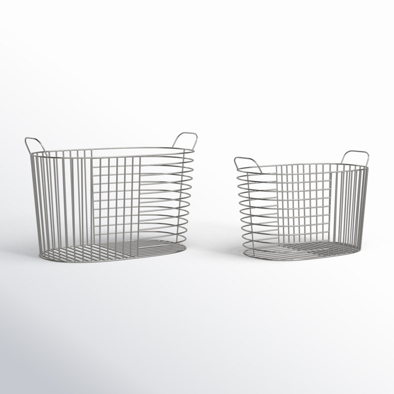 AllModern Abbie Decorative Basket, Black, 14.3" H x 20.9" W x 12.5" D