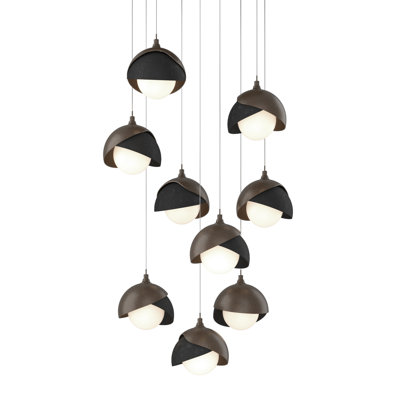 Luminaire suspendu géométrique à 9 lumières Brooklyn