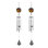 "2-PC Gift Set" ICE ARMOR 24" Long 5-Ring Polyresin Dolphin Wind Chime Figurine Statue Sculpture Ornament Decoration Home/Room/Garden Decor for Housewarming, Holidays, Christmas Special