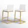 Hamby Upholstered Counter Stool with Metal Frame