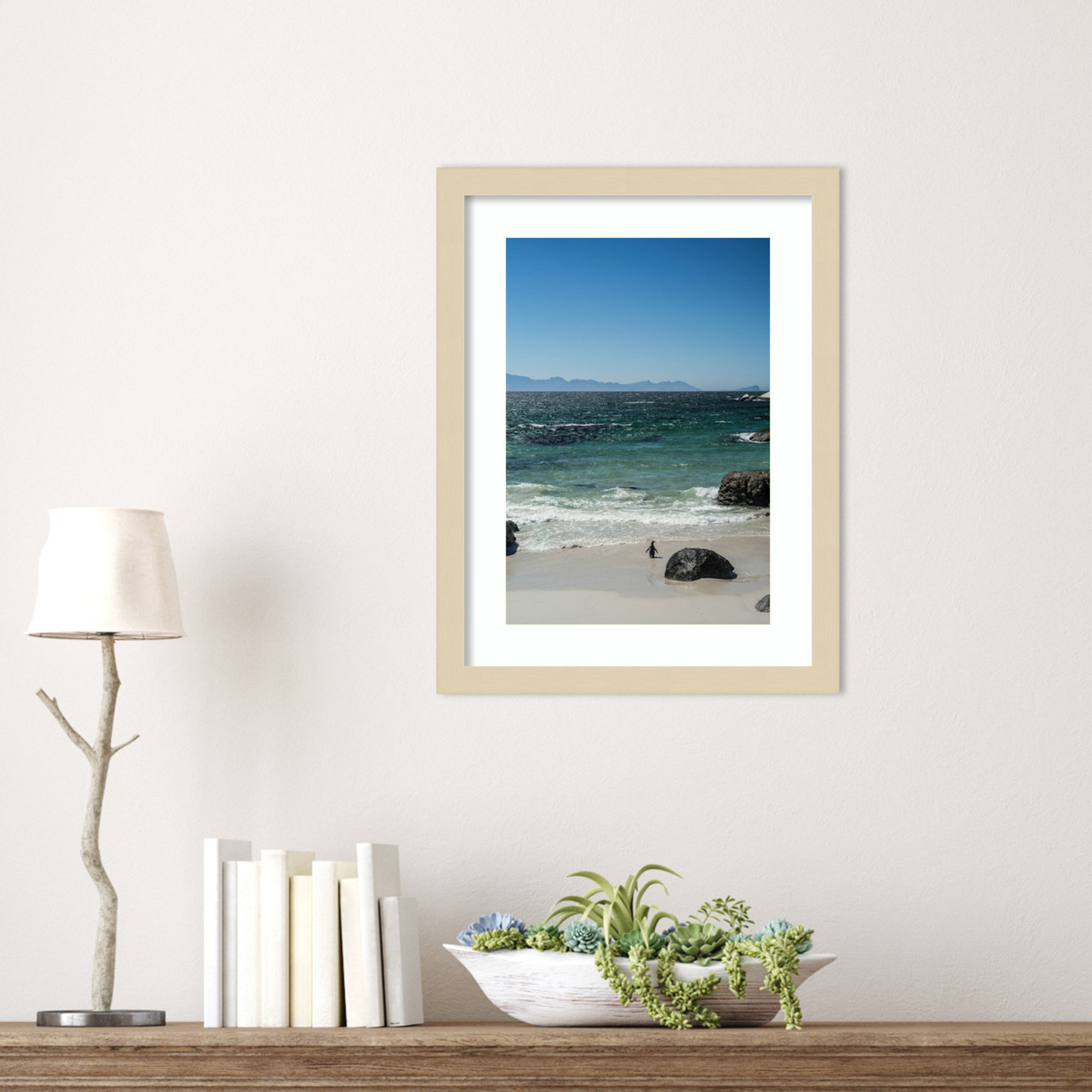 Heading Out to Sea by Shot by Clint Wood Framed Wall Art Print, 17" H x 13" W, Brown