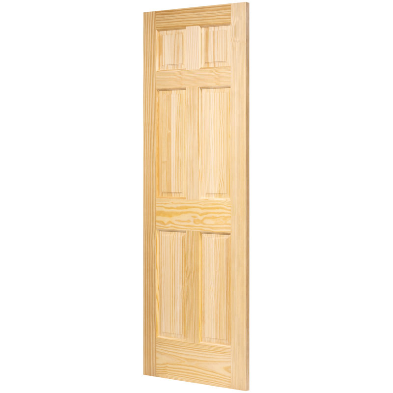 Colonial 6-Panel Solid Pine Interior Door Slab 32x80