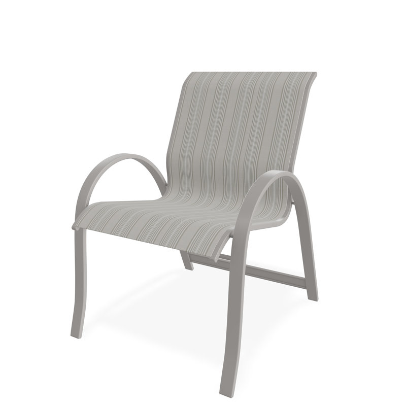 Chaise avec accoudoirs empilable Aruba II, Gris chaleureux, Port