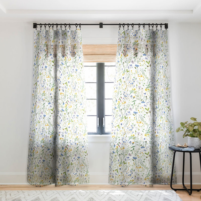 Zenya Sheer Curtain Pair, 50" W x 63" L
