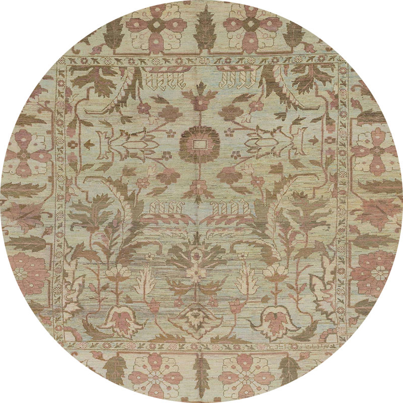 Abstract Indoor Rug, Round 7'