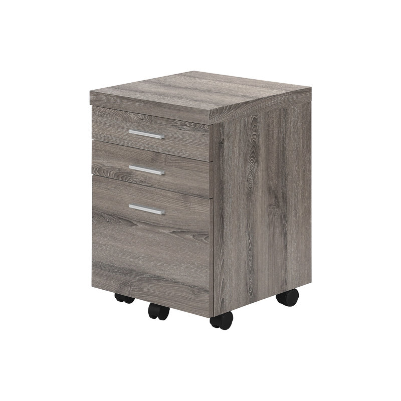 3 classeurs, mobile, rangement, taupe, bureau