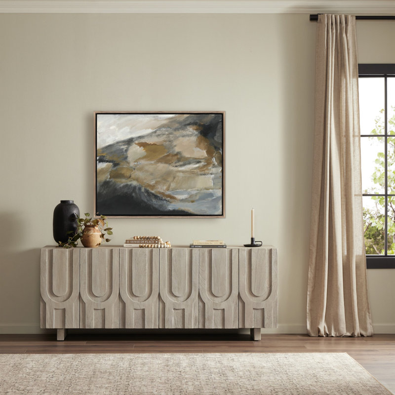 Pinnacle Painting by Melanie Biehle, Rustic Walnut Canvas Floater Framed, 32.5" H x 40" W