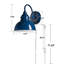 Lampe murale bleue à col de cygne avec interrupteur marche / arrêt-1421621860