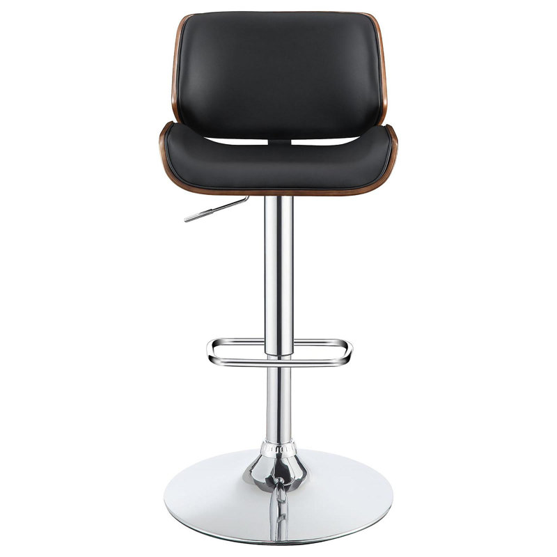 Tabouret de bar réglable noir et chrome