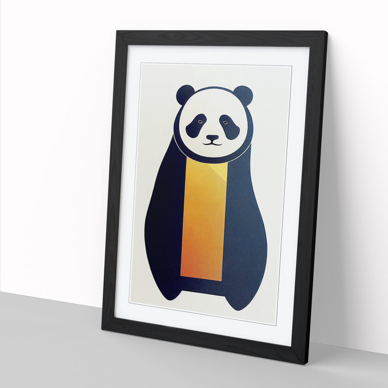 Panda Contemporary - Wall Art, 34cm H x 25cm W x 2cm D, Black