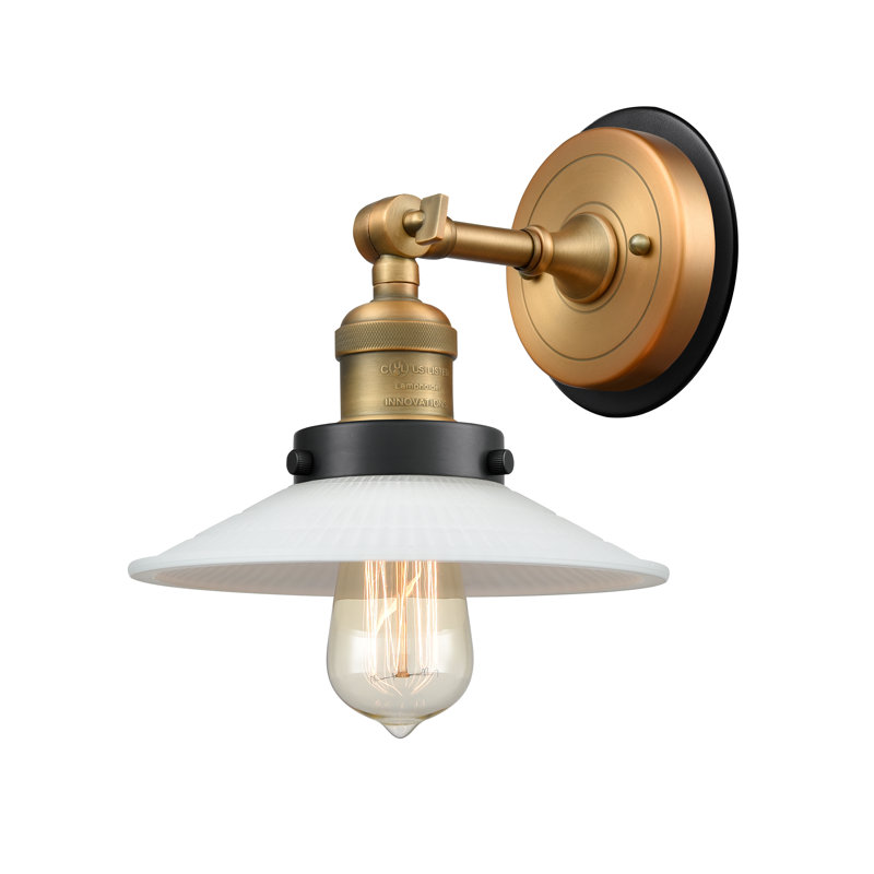 Ariete Armed Sconce, Brushed Brass