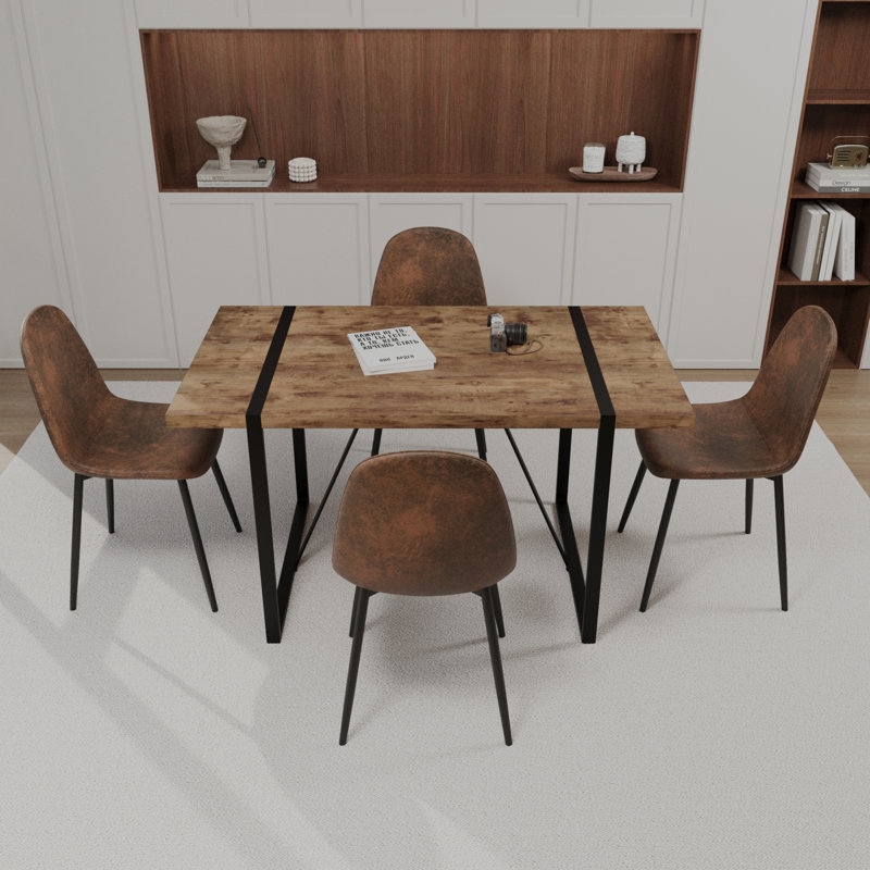 Ensemble de table de salle à manger industriel moderne