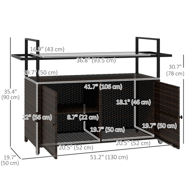 Armoire de rangement Outsunny