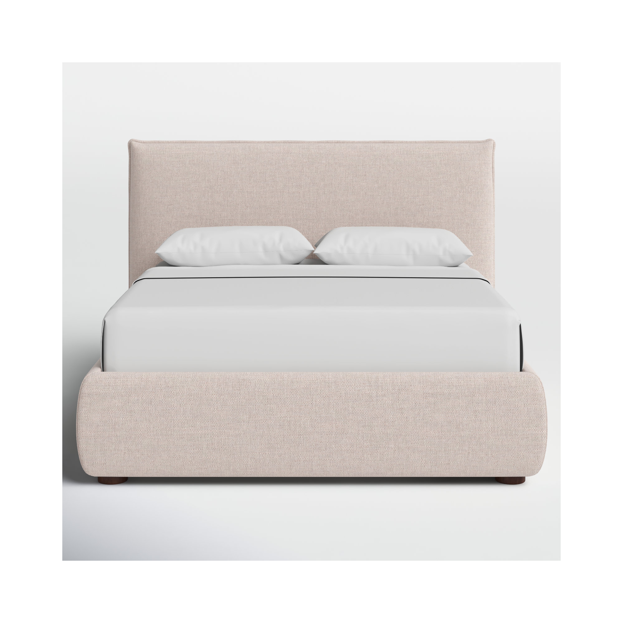 Timothy Upholstered Low Profile Platform Bed, King, 54, Wheat Basketweave