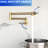 Stretchable Gold Wall Mount Single Hole Pot Filler Kitchen Faucet, Two Handles, Modern Style, 1.75 Gallons Per Minute Flow-976434117