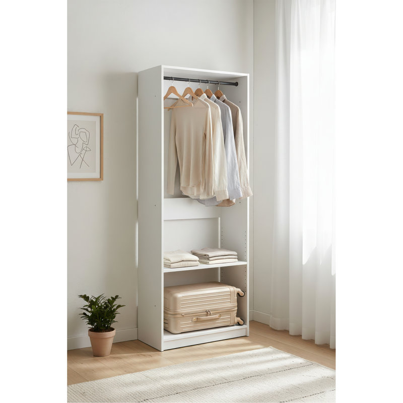 Garde-robe en bois 32 "avec tringles Prosper