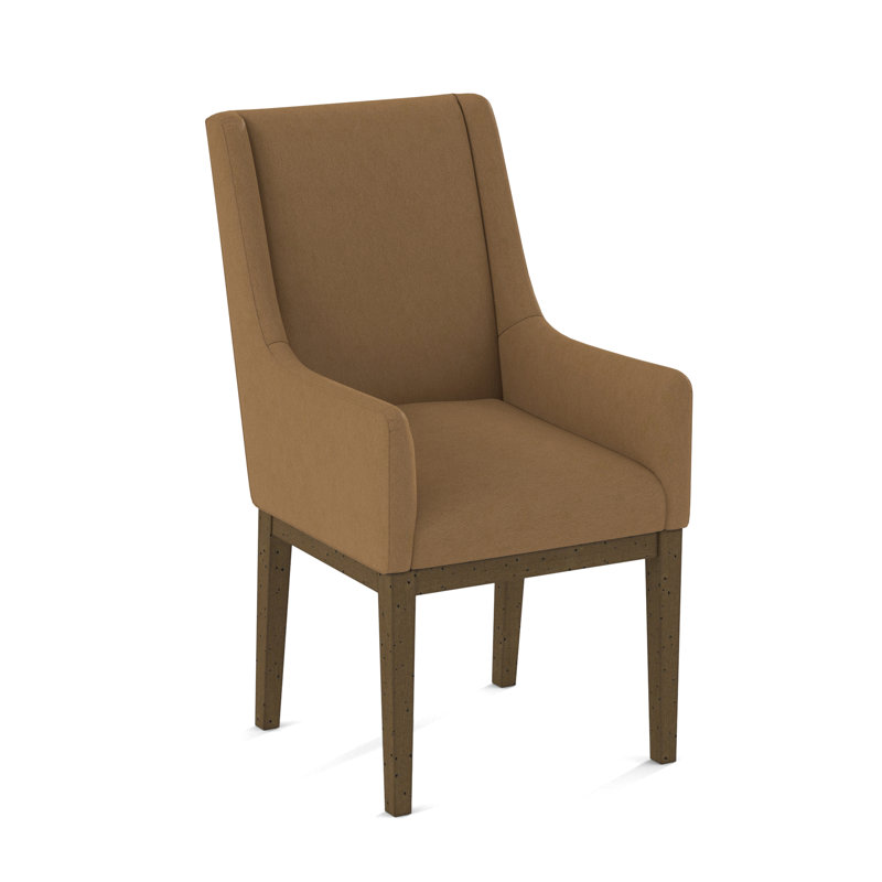 Upholstered Arm Chair, Salvador Butter, Espresso