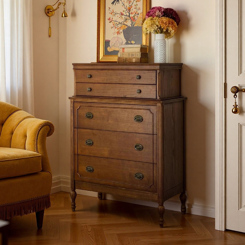 Commode décorative à tiroir rétro, H 49,61 po x l 35,43 po x P 18,9 po