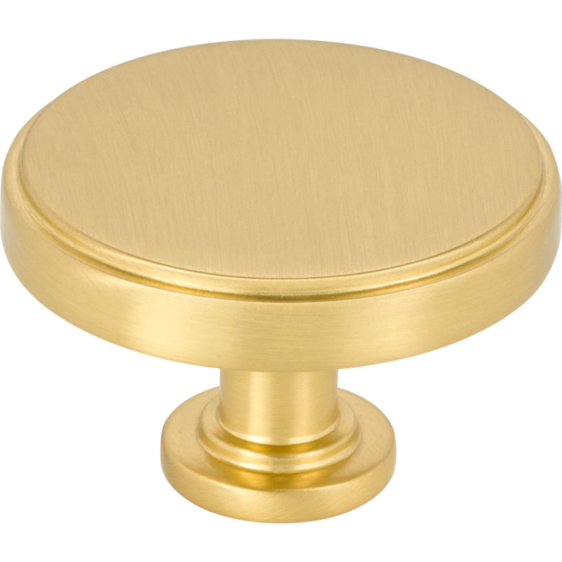 Brushed Gold Square Cabinet Knob with Mounting Hardware