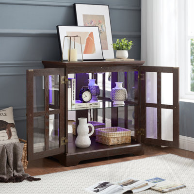 Tall Accent Cabinet With Glass Door by Red Barrel Studio