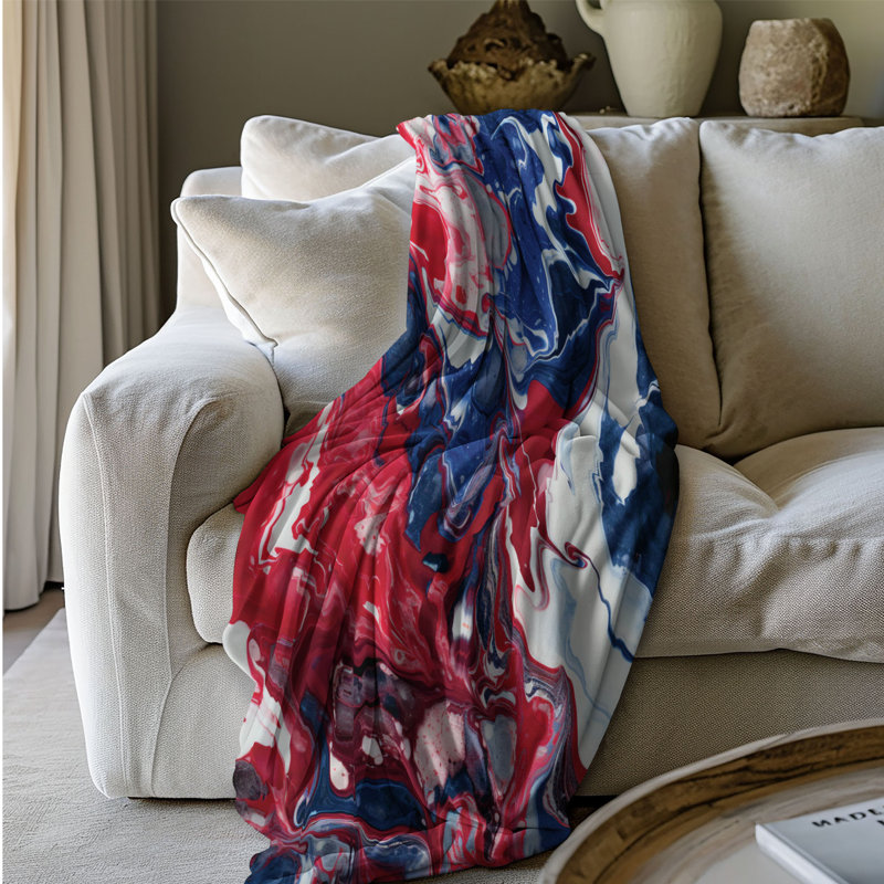 Couverture en sherpa Marble, L 60 po x L 80 po