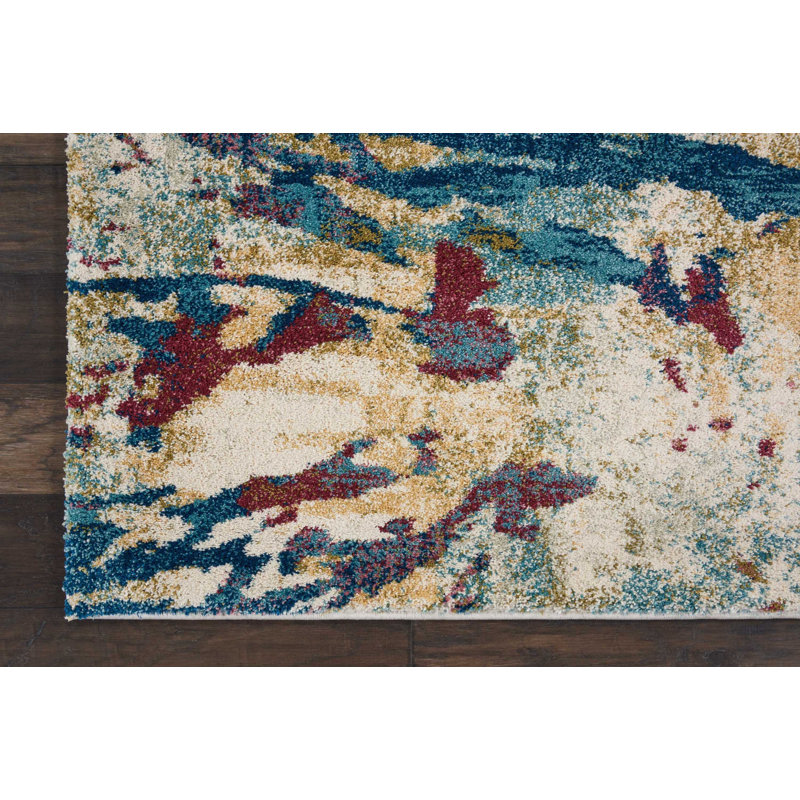 Tapis crème Lashanda Bohemian, Rectangle 9 pi 6 po x 13 pi