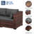 9 Piece Modular Brown PE Rattan Outdoor Conversation Sets, Large Patio Furniture Set with Anti-Rust Steel Frame, Sectional Outdoor Patio Sofa with Coffee Table for Backyard Deck Garden-1618167807