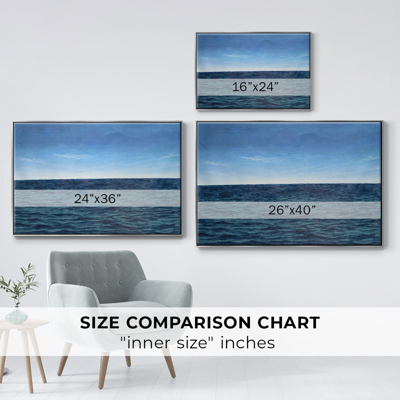 Toile encadrée de qualité supérieure Open Water II - prête à être accrochée, H 17 po x l 25 po x P 2 po