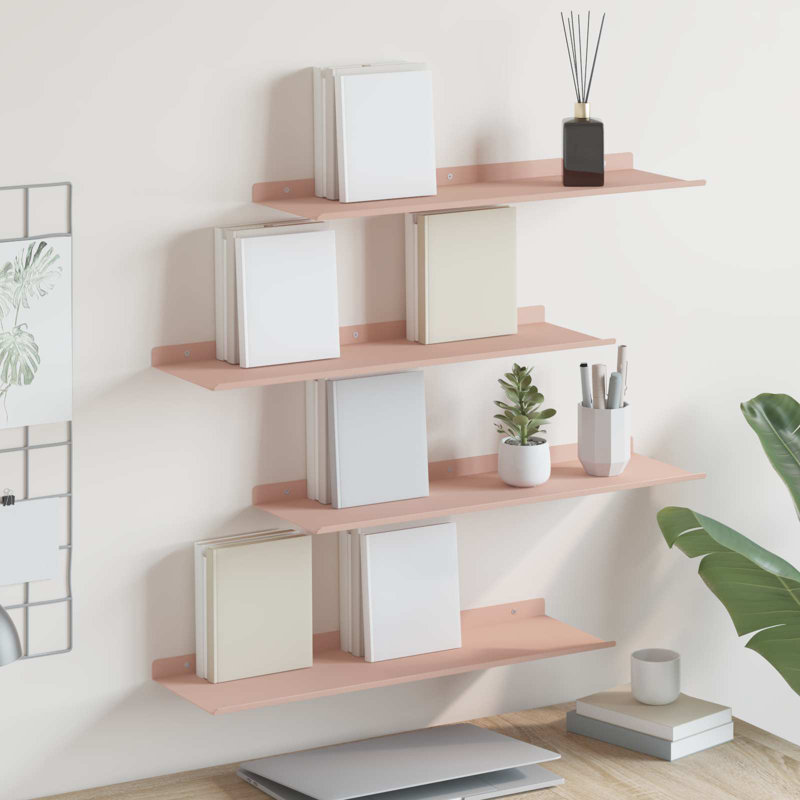 Steel Floating Shelf, Pink