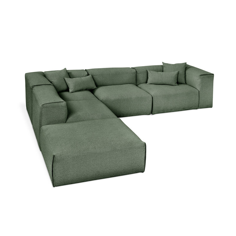 Canapé modulaire 5 pièces Nest, Boucle de pin, Orienté à gauche (vu de face)