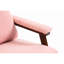 Chaise berçante rose Mid-Century moderne, éponge haute densité, rembourrage en coton, velours d'une capacité maximale de 250 lb, rembourrée,