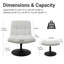 Chaise d'appoint rembourrée pivotante avec repose-pieds-2000458037