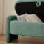 Banc de rangement ovale en tissu polaire-1439148038