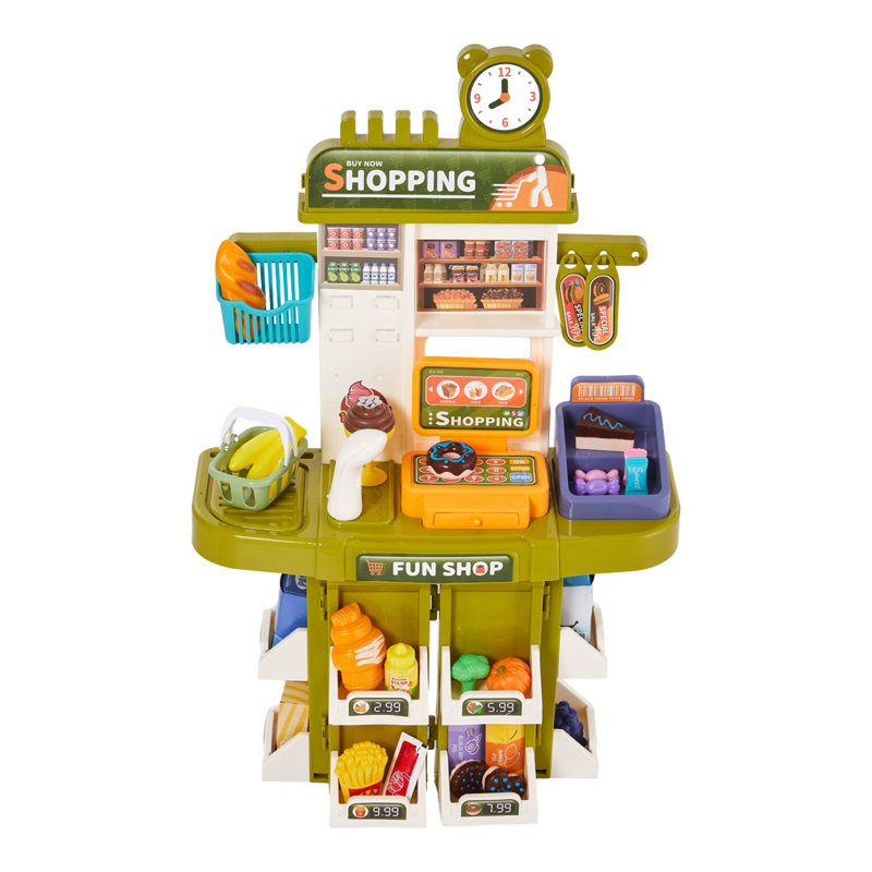 Children Pretend Supermarket Shopping Playset 38PCS