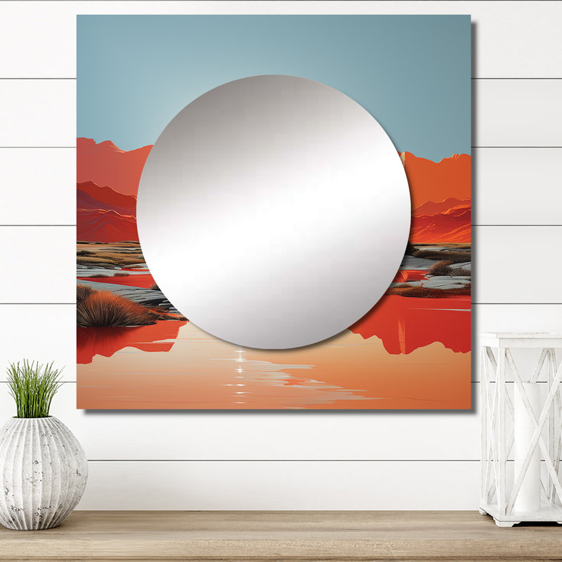 Nuckles - Miroir carré Sunrises Sunset, 29 po x 29 po