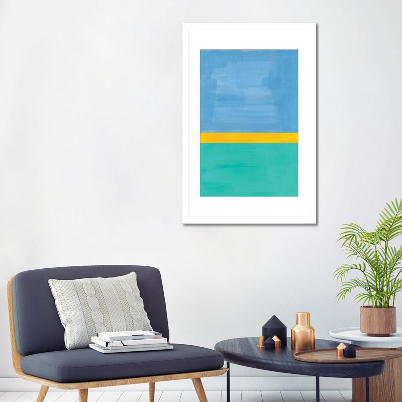 «Sneaking Sun», reproduction d'art sur papier encadré, 32" x 24", Framed Paper, White