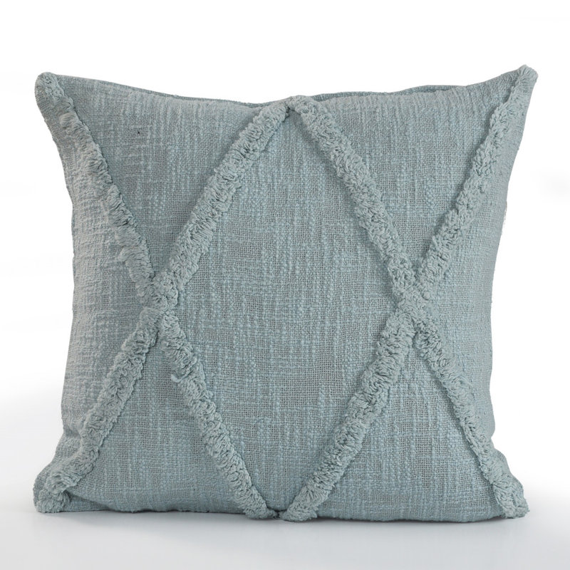 Housse et insert de coussin carré Bengal 100% coton, H 20 po x l 20 po, Gris