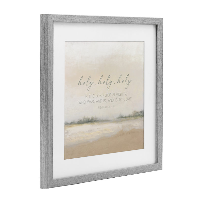 «Saint Revelation Proverb», reproduction sous verre encadrée, design par John Spaeth, H 16 po x l 16 po, Cadre de ferme gris