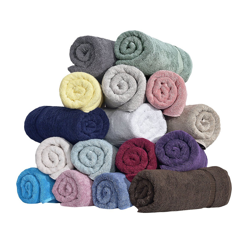 Motto 2 Piece Bath Sheet Towel Set %100 Turkish Cotton , Beige
