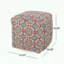 Pouf en tissu fabriqué à la main avec motif multicolore