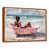 Toile avec cadre flottant brun