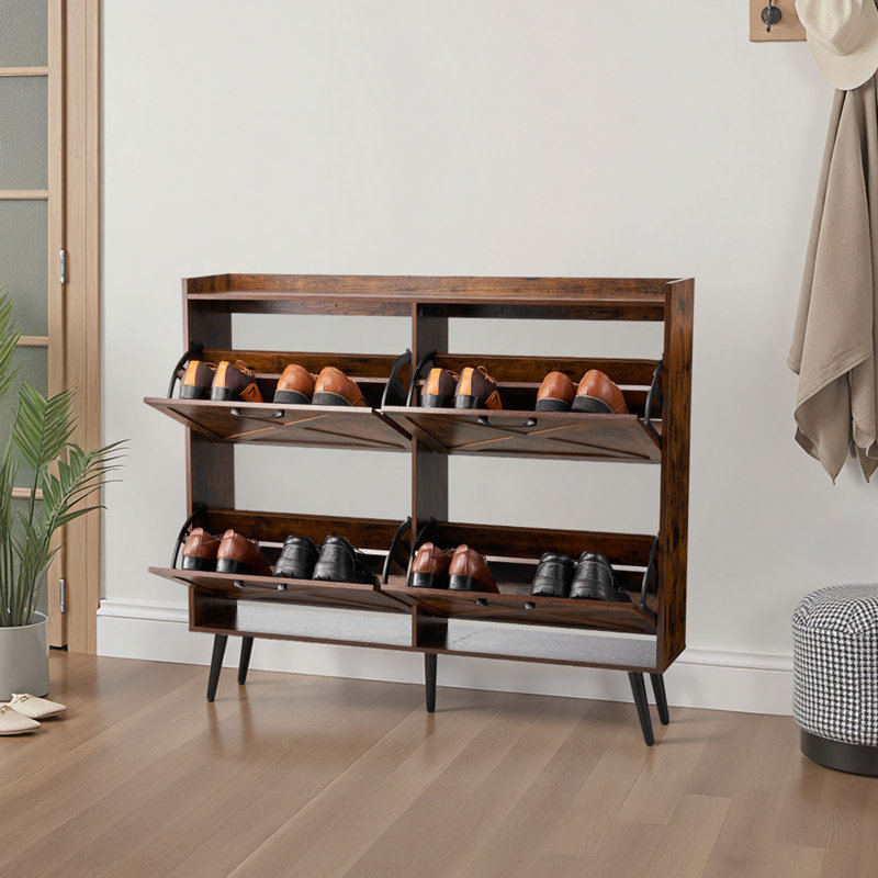 24 Pair Flip Down Shoe Storage