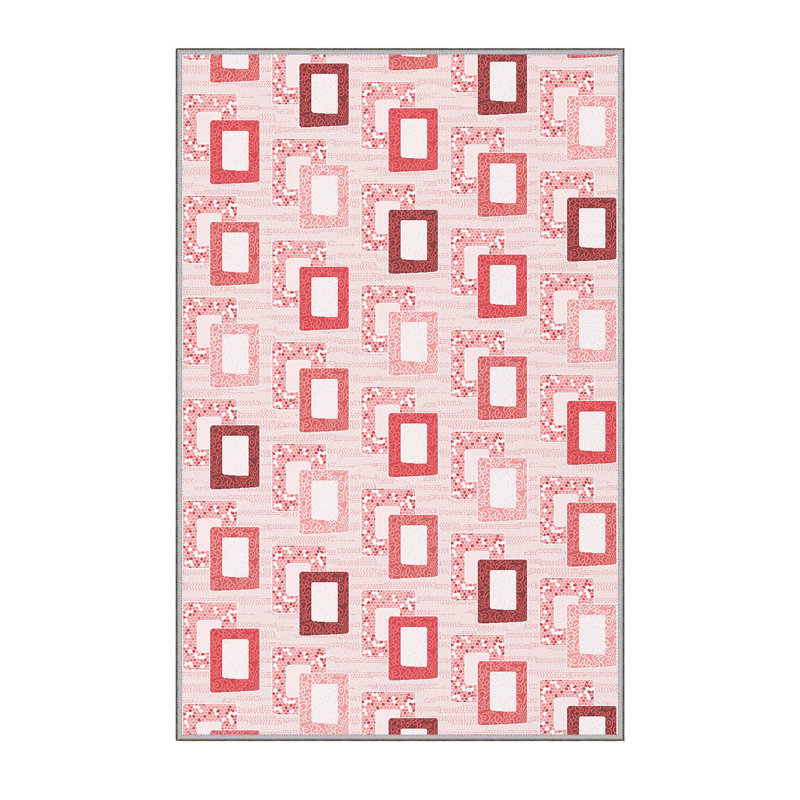 Stylish Woven Carpet, 5.6 x 7.5 Feet, 100% Polyester, 0.3 in Pile Height | Antibacterial, Non-Slip PVC Felt Dot Underside, Machine Washable | 3D Digital Printing, Durable & Easy to Maintain - Perfect for Any Room