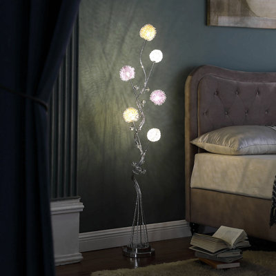 Lampe sur pied à DEL 58,5 po en aluminium Zeus