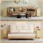 Avec rangement, armoire de rangement en rotin, structure en bambou et métal tissés à la main, buffet de style campagnard pour le salon, la salle à manger et le vestibule-1240238586