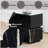 Black mirror effect side table